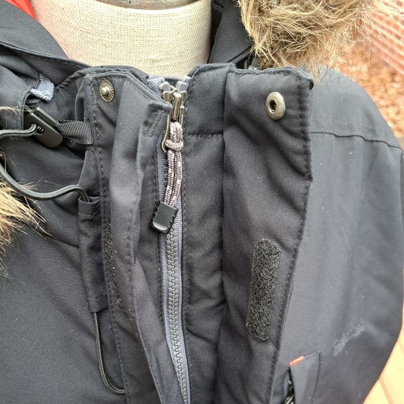 Timberland Hooded Parka Mens LXL/TG Fleece Lined Faux Hood Zip Jacket Coat Black - Picture 7 of 15